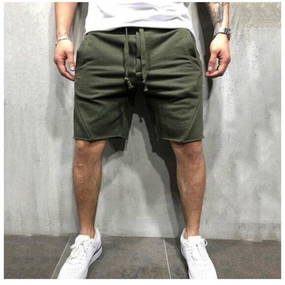 Men's Gray Medium Gym Workout Jersey Knit Shorts - Picture 5 of 7